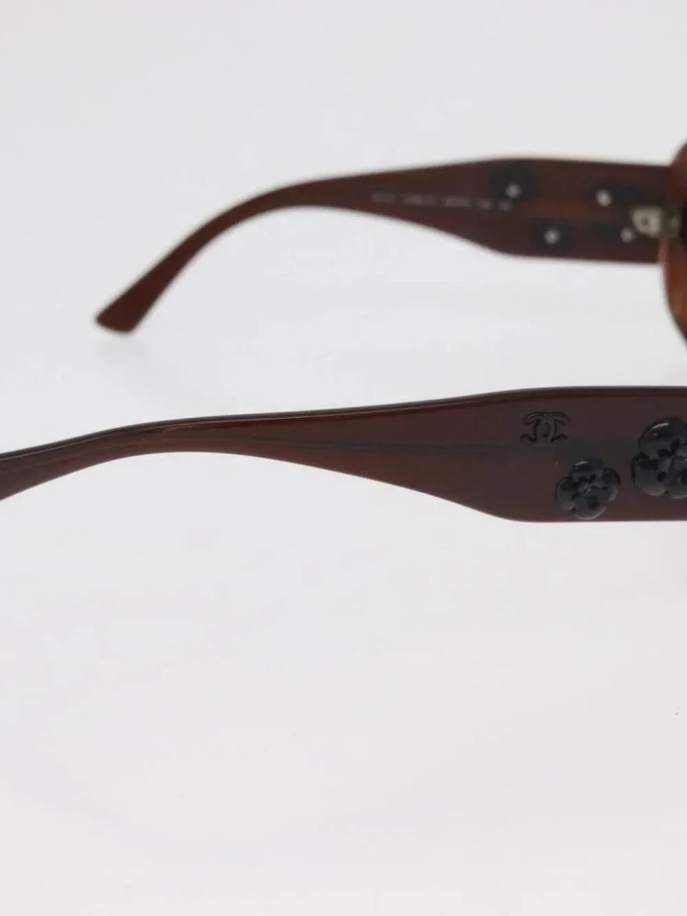 CHANEL Sunglasses plastic Brown CC Auth BA13212